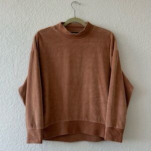 Topshop PETITE Velvety Soft Tan Sweater
